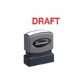 Shachihata Inc. Xstamper® Pre-Inked Message Stamp, DRAFT, 1-5/8" x 1/2", Red 1360